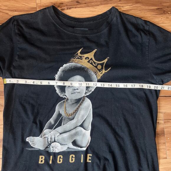 Notorious B.I.G. Black Short Sleeve Baby Biggie Crown T-Shirt Size L Crew Neck - Picture 3 of 6